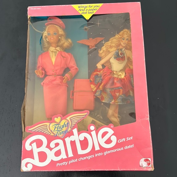 Mattel Other - Vintage 1989 Flight Time Barbie Gift Set
